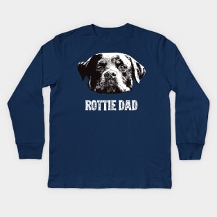 Rottweiler Dad Kids Long Sleeve T-Shirt